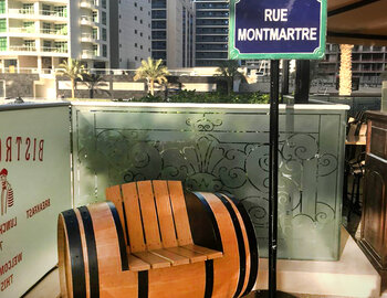 Fauteuil tonneau - Le bistro des Arts - Dubaï (EAU)